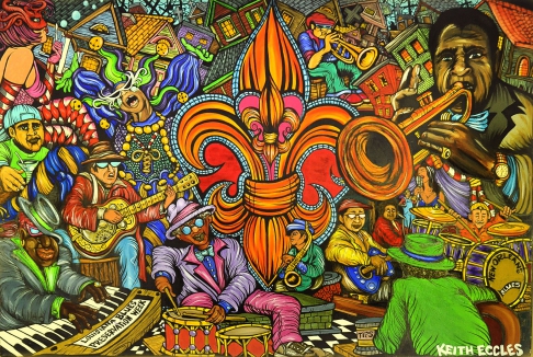 Louisiana Blues by Keith Eccles | Acrylic on Canvas - gallery framed Louisiana Blues